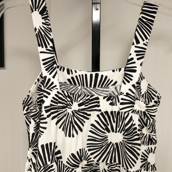 Loft (Firework) Maxi Tiered Linen Blend Square Neckline Sundress Size XS - Picture 5 of 9